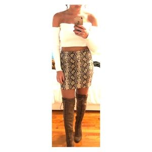 Snakeskin skirt